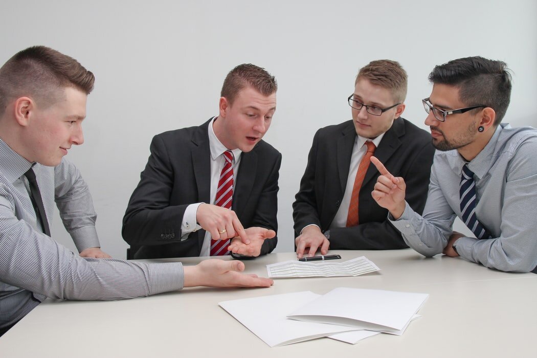 Group of people discussing